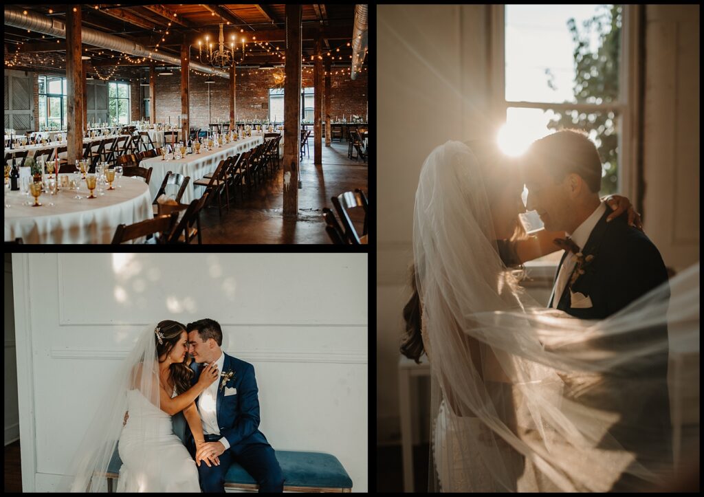 Wedding portraits at the cannery in eureka, il. A beautiful industrial and modern unique wedding venue in central il